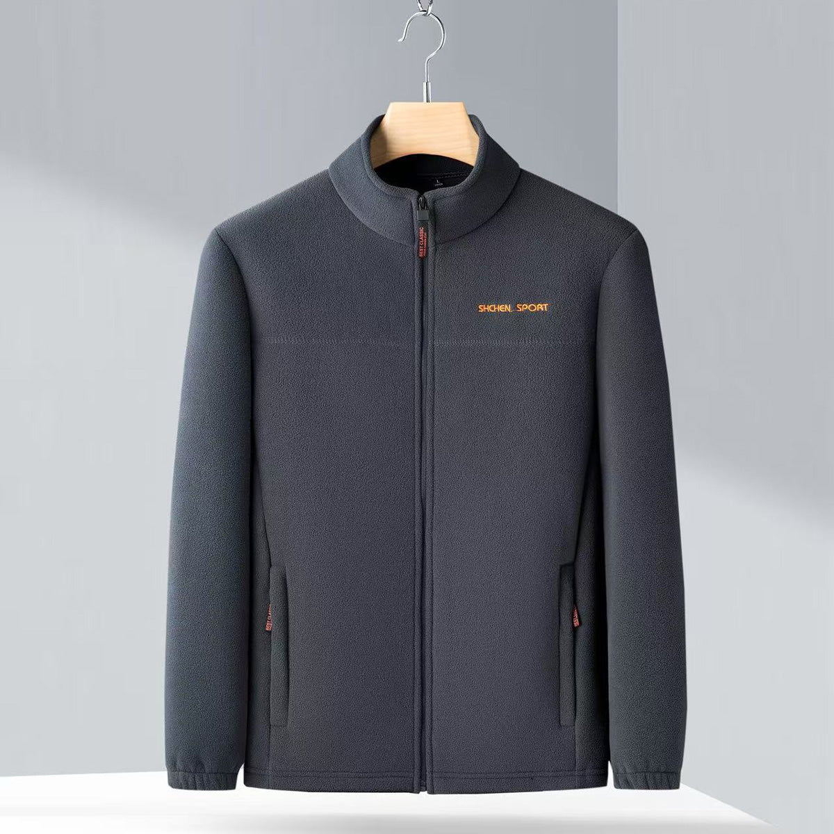 🧥🍂🔥Ανδρικό Φθινοπωρινό και Χειμερινό Φλις Μπουφάν Polar, Φλις Μπουφάν με Ψηλό Γιακά για Νέους και Μεσήλικες Άνδρες