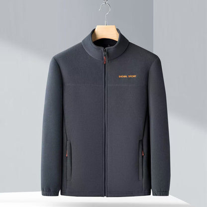 🧥🍂🔥Ανδρικό Φθινοπωρινό και Χειμερινό Φλις Μπουφάν Polar, Φλις Μπουφάν με Ψηλό Γιακά για Νέους και Μεσήλικες Άνδρες