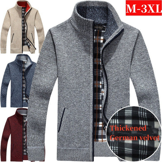 【M~3XL】2025 pulover de marime mare pentru bărbați, cu fermoar liber