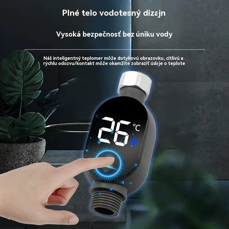 🔥🚿Termómetro de ducha resistente al agua con pantalla LED (Celsius)🌡️Destornillador pequeño gratis + un par de juntas impermeables✅
